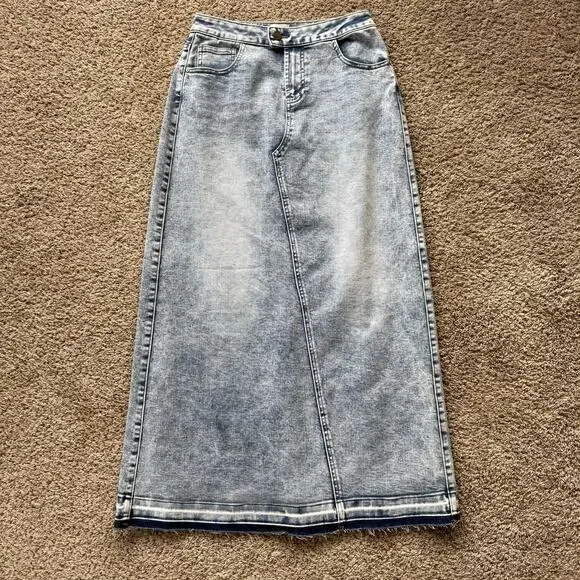 WLab Denim Maxi Skirt size 25 - Picture 1 of 5